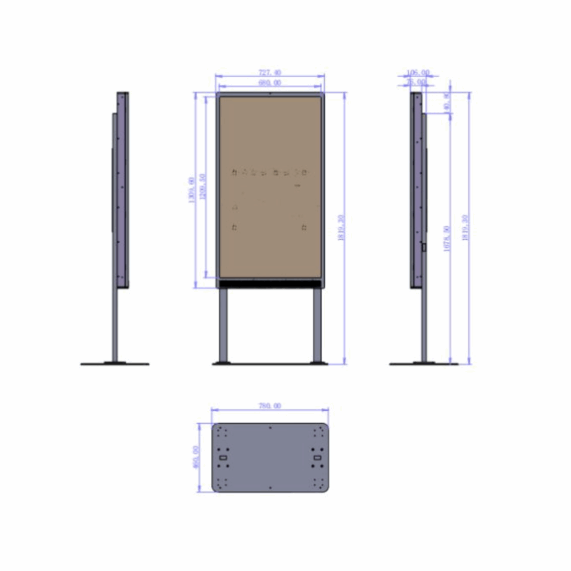 Display Digital Signage High Brightness xTouch 55