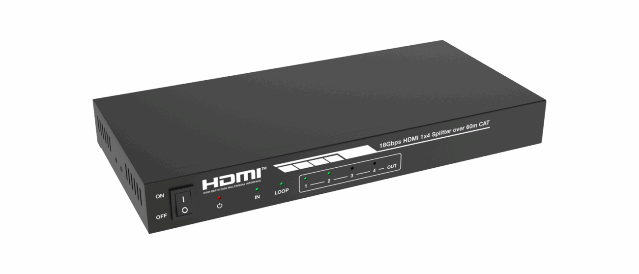 Splitter HDMI 1x4 4K60 CAT (60m)
