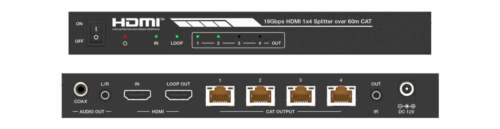 Splitter HDMI 1x4 4K60 CAT (60m)