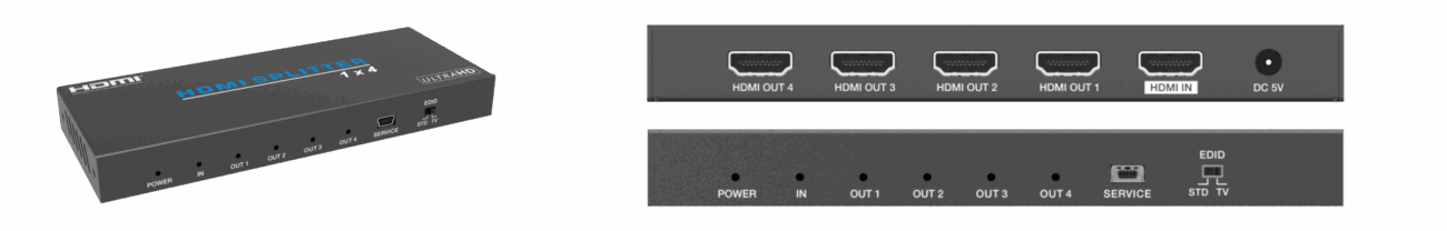 Splitter HDMI 1x4 4K60 xTouch