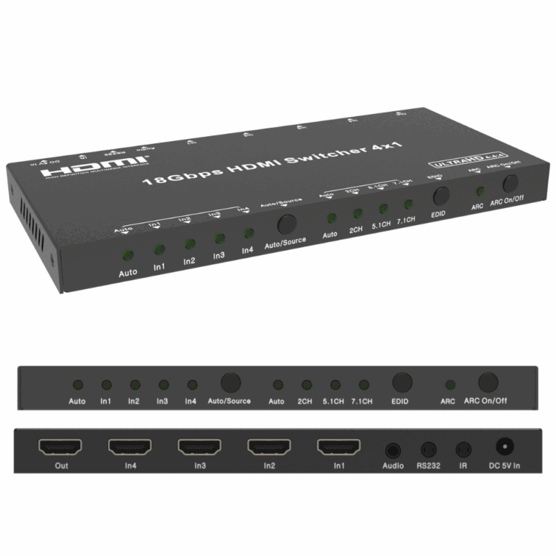 Switch HDMI 4x1 4K60 xTouch