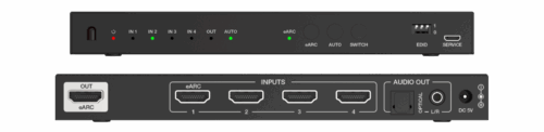 Switch HDMI 8K 4x1 xTouch cu Audio Breakout