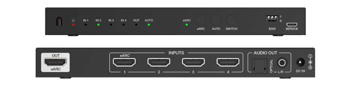 Switch HDMI 8K 4x1 xTouch cu Audio Breakout